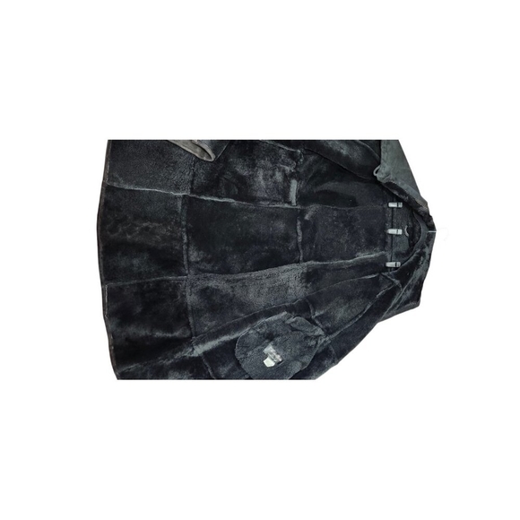 Revillon Shearling coat Black Women's  Size XL - Picture 11 of 14